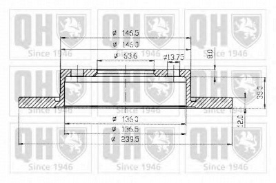 QUINTON HAZELL bdc4577 -  Тормозной диск